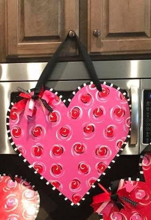 Pink with Red heart