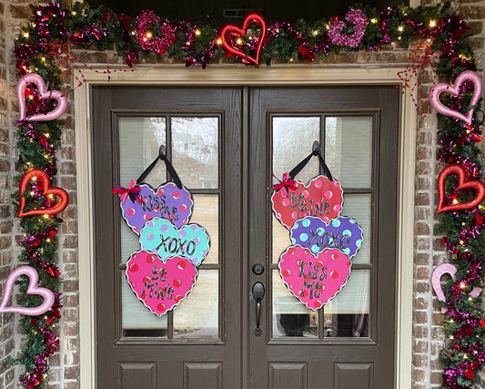 Purple, Blue & Pink Conversation Hearts