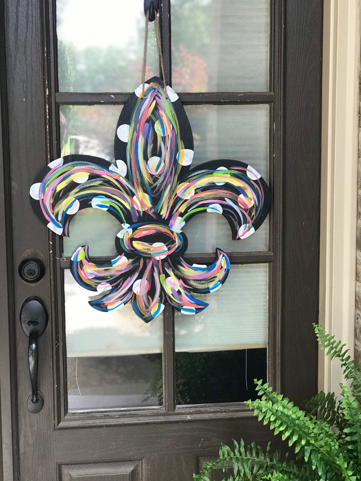 Fleur de Lis with Polka Dot