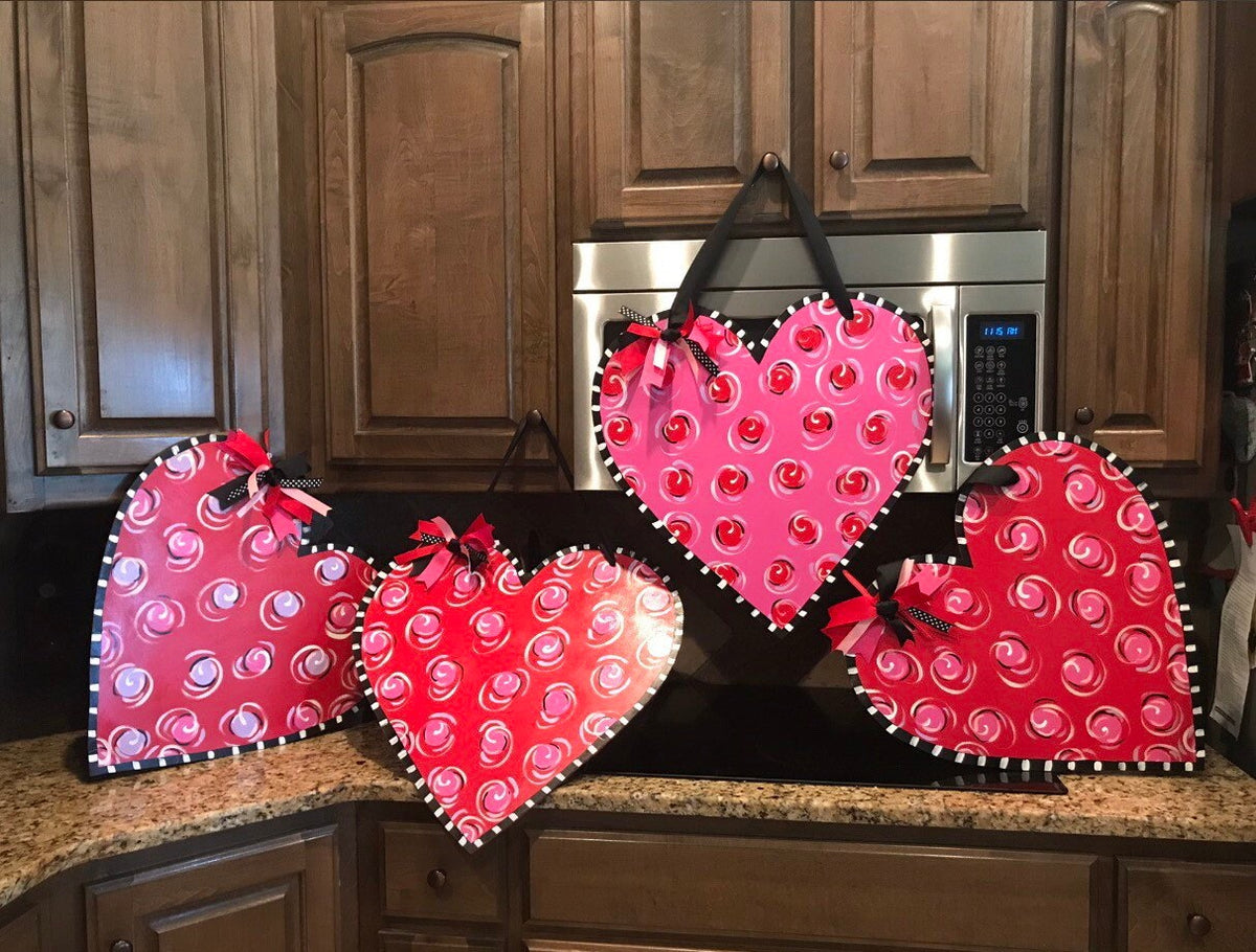 Pink with Red heart