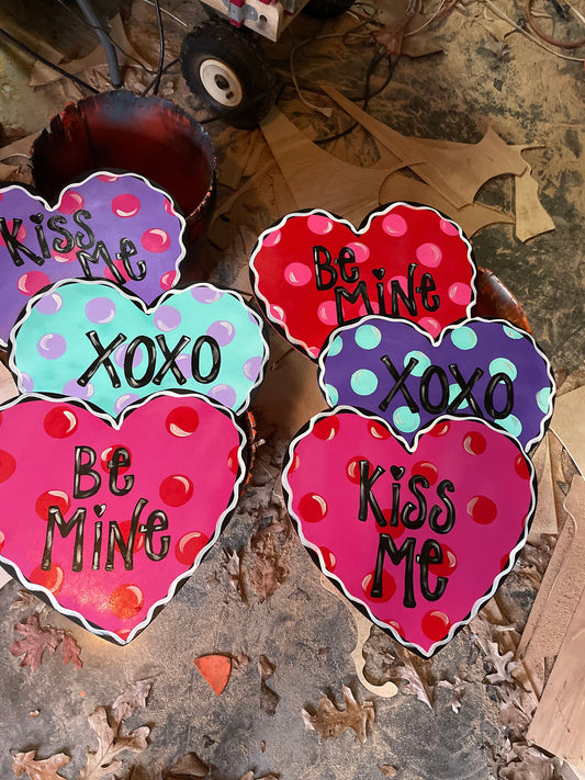 Red, Purple & Pink Conversation Heart