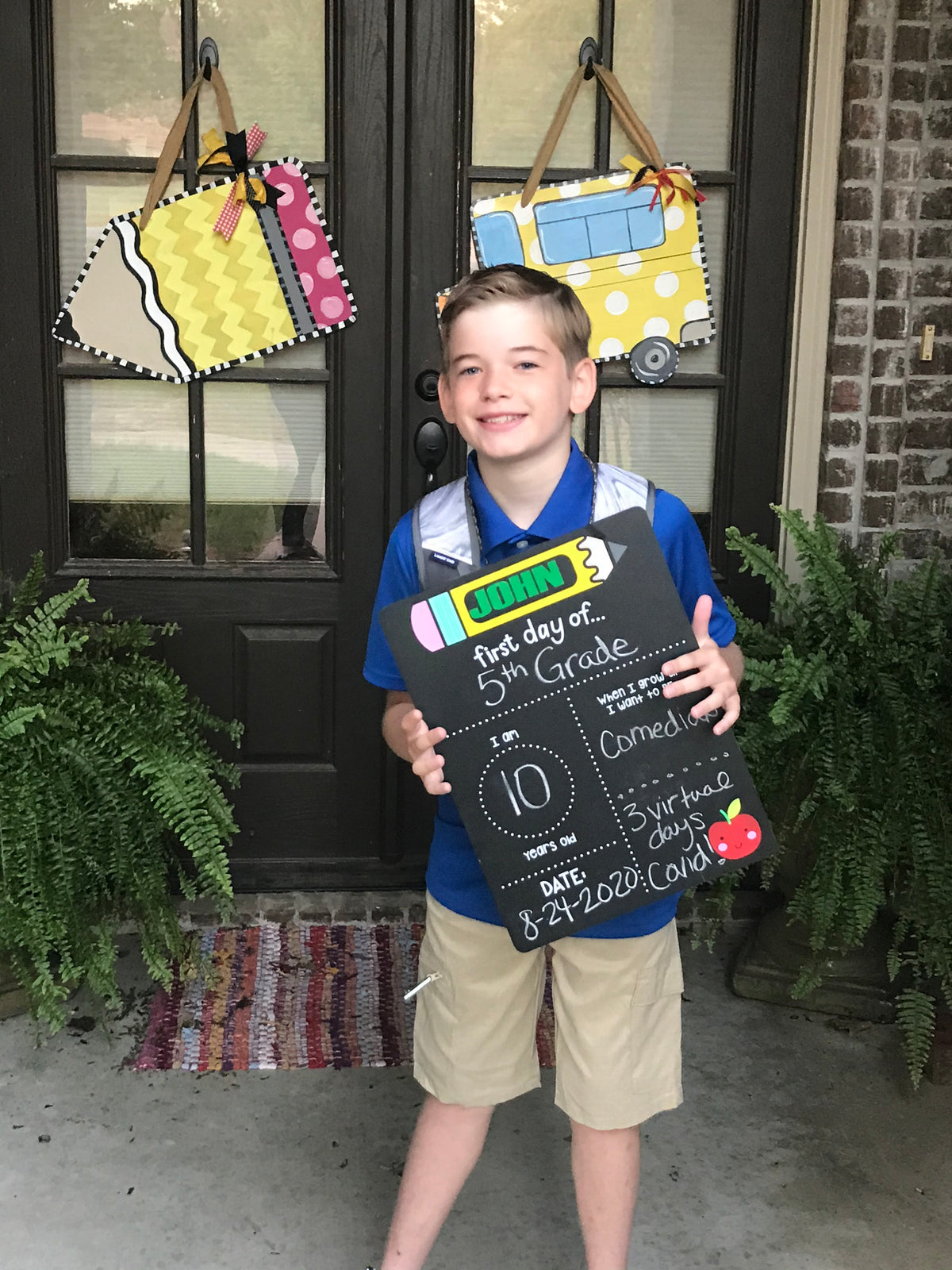 Pencil, School Door Sign